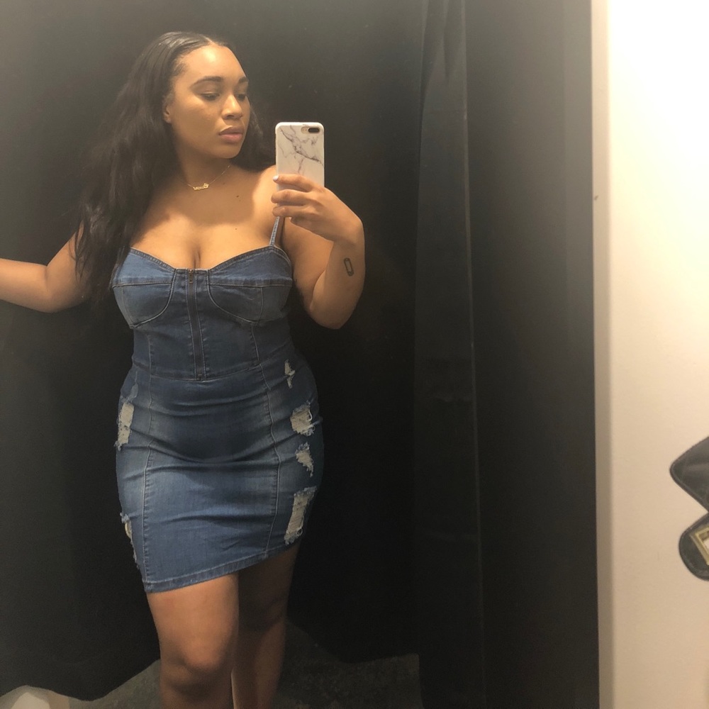 Denim bodycon dress